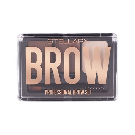 Набор для бровей STELLARY PROFESSIONAL BROW SET тон 02 Brunette
