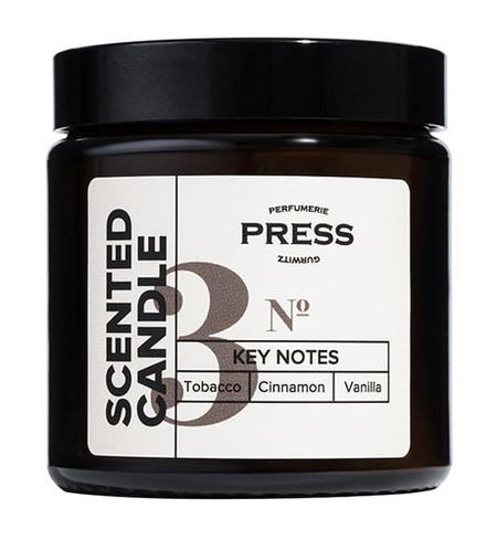 Press Gurwitz Scented Candle No. 3, Tobacco, Vanilla, Cinnamon